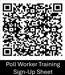 Poll Worker Training Sign-Up Sheet